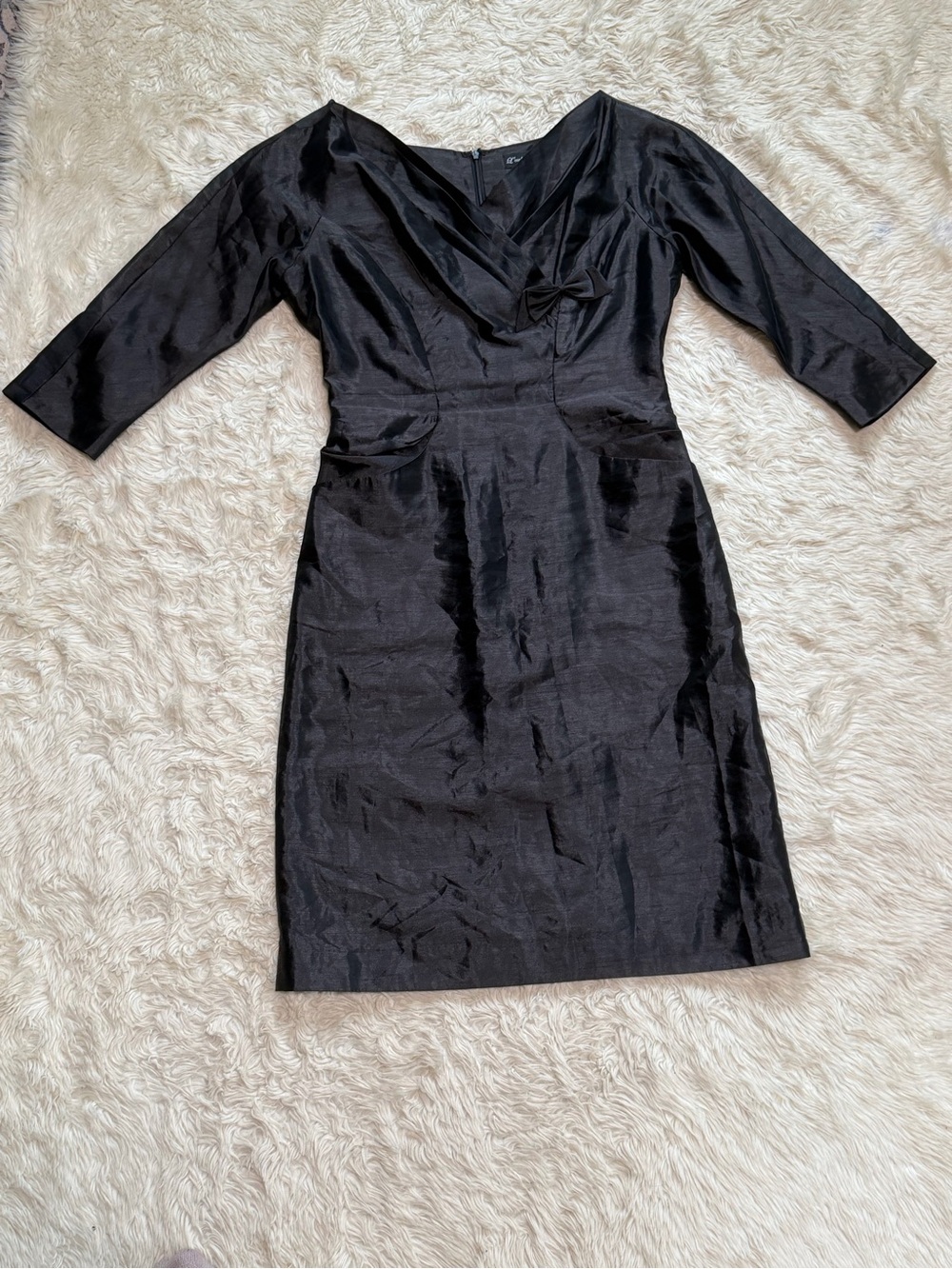 L’Ecole des Femmes Black Bow Sheath Dress - Size Small